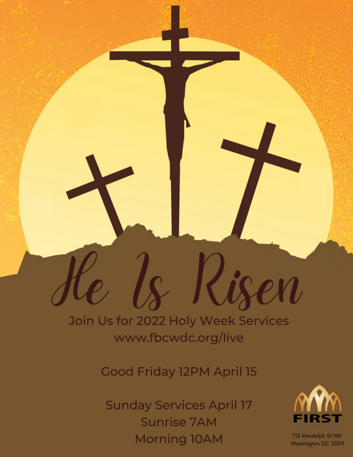 Holy Week 2022 First Baptist Church